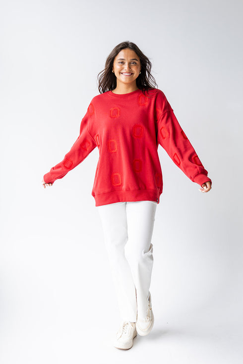Ohio State Ritter Repeat Lantern Sleeve Crew